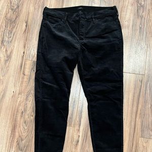 J. Crew Factory Black 9" mid-rise skinny corduroy pant